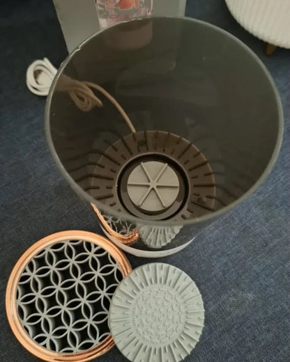 Piezas del limpiador: recipiente, soporte y tapete de silicona