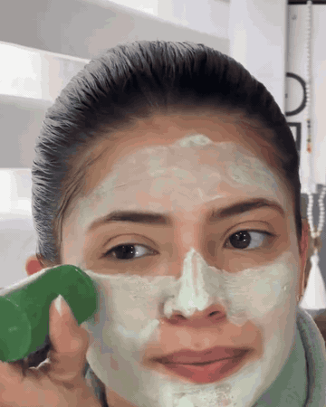 Mascarilla aplicada en todo el rostro